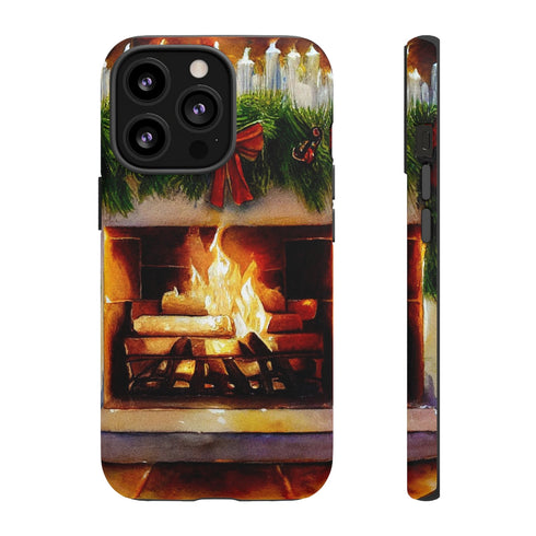 Candles on the Hearth Decorated for Christmas - Impact Resistant Phone Case iPhone 13 Pro Matte